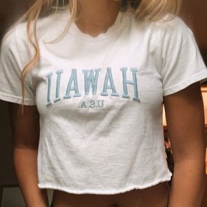 Brandy Melville cropped Hawaii shirt.